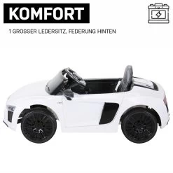 Elektroauto Audi R8 In Weiß -Schleich Store actionbikes motors elektroauto audi r8 in weiss 6