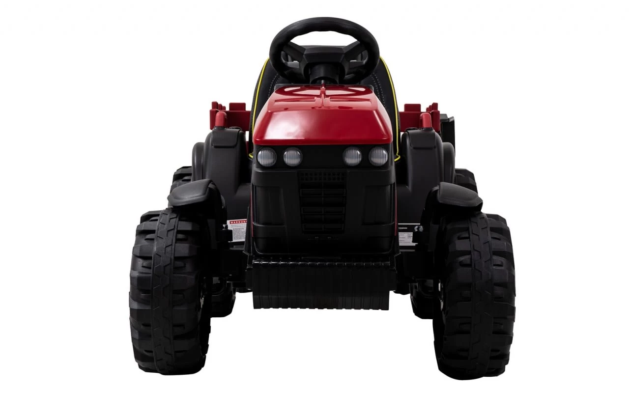 Elektrotraktor Mit Anhänger In Rot/Schwarz 8 Elektrotraktor Mit Anhänger In Rot/Schwarz – Bild 8