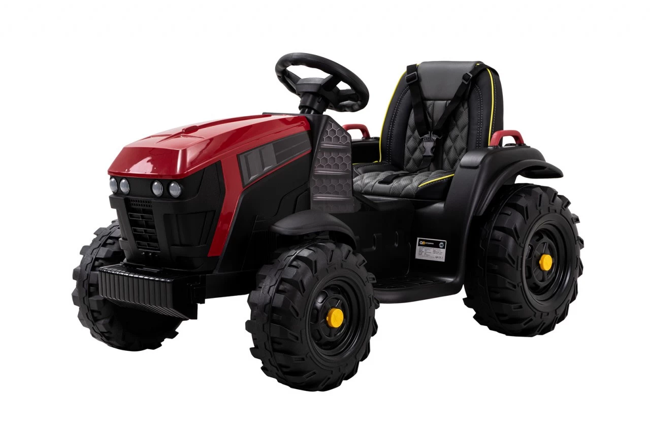 Elektrotraktor Mit Anhänger In Rot/Schwarz 10 Elektrotraktor Mit Anhänger In Rot/Schwarz – Bild 10