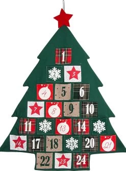 Adventskalender / Baum 72 X 89 Cm, Säckchen 8,5 X 8 Cm