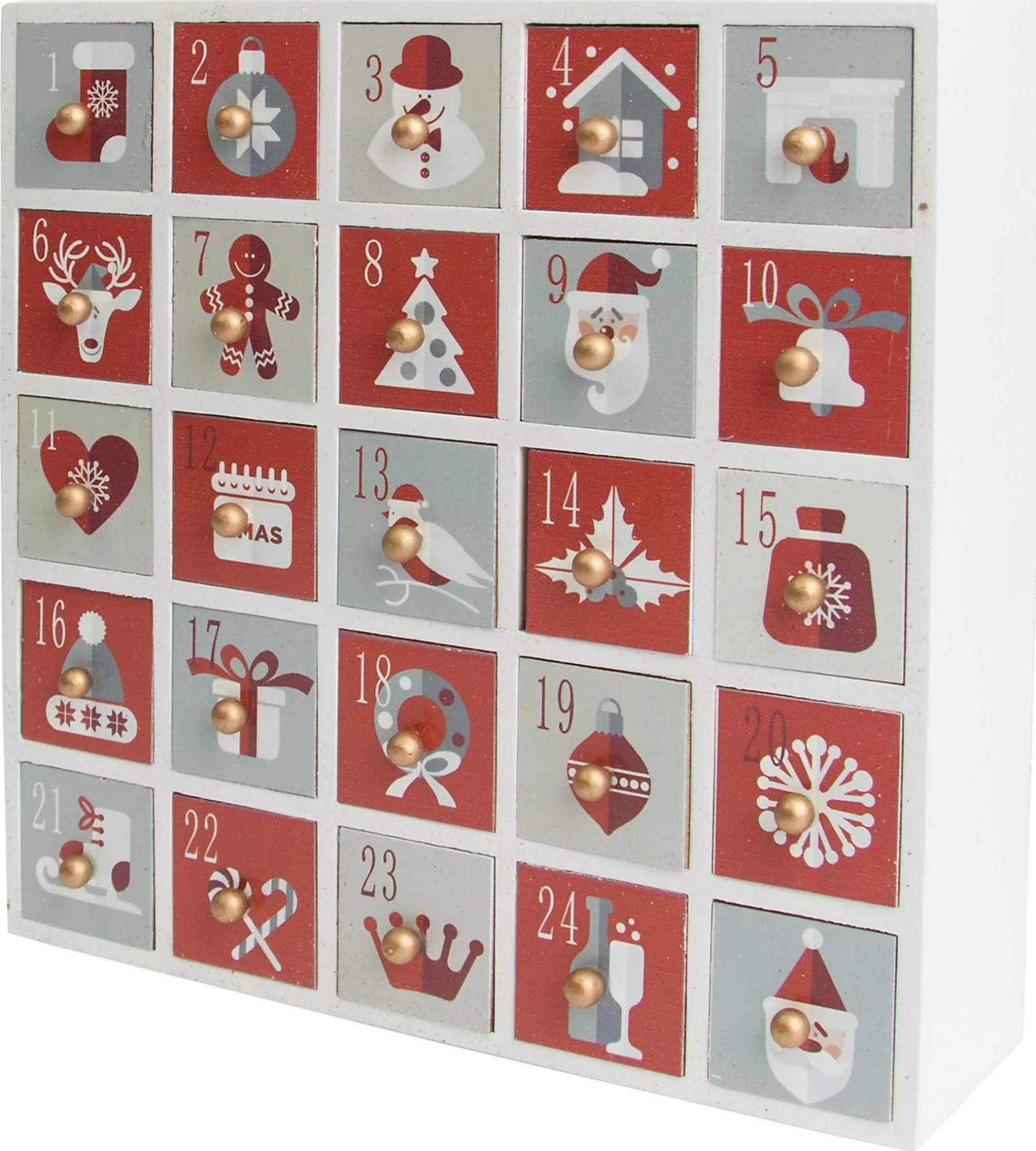 Adventskalender Holz, 23 X 23 X 7 Cm 4 Adventskalender Holz, 23 X 23 X 7 Cm – Bild 4