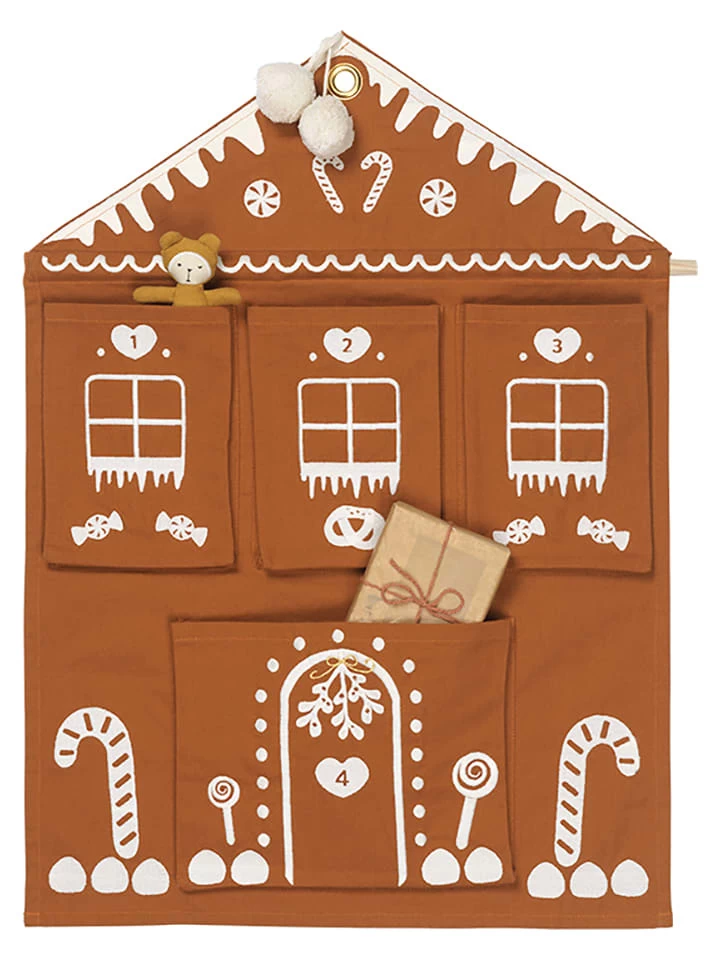 Adventskalender "Gingerbread House" In Hellbraun - (L)68 X (B)48 Cm 2 Adventskalender "Gingerbread House" In Hellbraun - (L)68 X (B)48 Cm – Bild 2