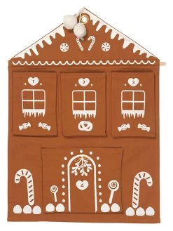 Adventskalender "Gingerbread House" In Hellbraun - (L)68 X (B)48 Cm