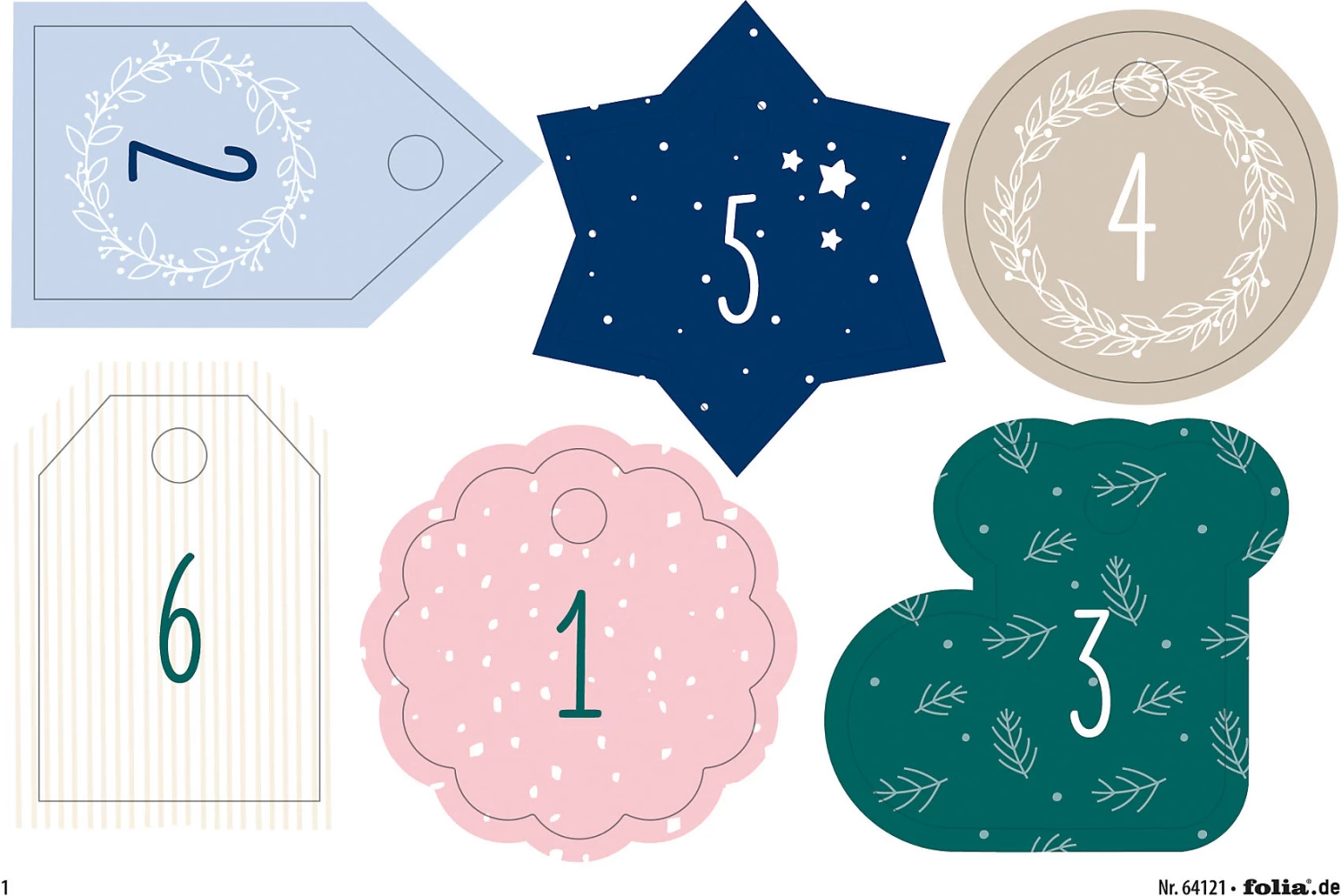 FOLIA Adventskalender-Set BASIC, Stoffbeutel, 49-teilig, Beutelgröße 10x13cm,... 6 FOLIA Adventskalender-Set BASIC, Stoffbeutel, 49-teilig, Beutelgröße 10x13cm,... – Bild 6