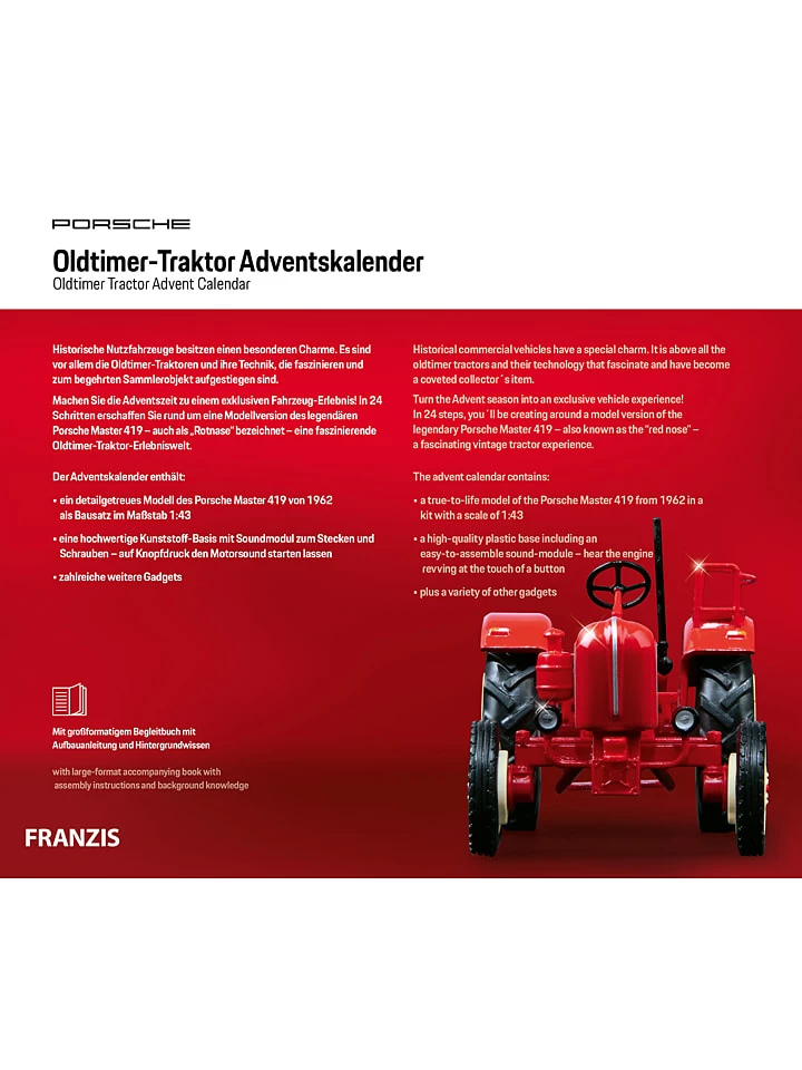 Adventskalender-Modell-Set "Porsche Oldtimer Traktor" - Ab 14 Jahren 2 Adventskalender-Modell-Set "Porsche Oldtimer Traktor" - Ab 14 Jahren – Bild 2