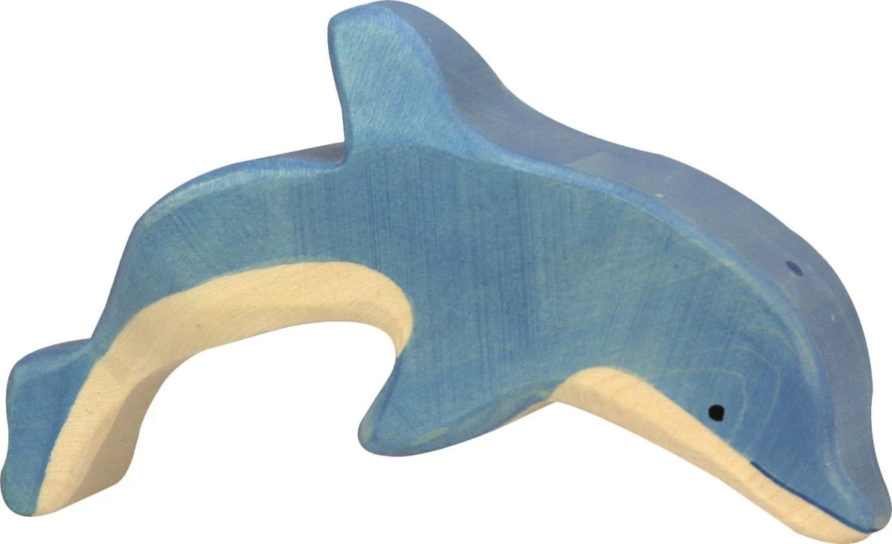 Holztiger Springender Delfin Aus Holz In Blau 1 Holztiger Springender Delfin Aus Holz In Blau
