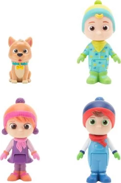 JAZWARES CoComelon - Familie 4er Figuren-Set - Winter