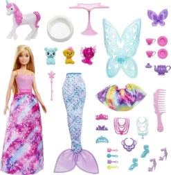 MATTEL Barbie Dreamtopia Märchen-Adventskalender 2022, Meerjungfrau-/Prinzessin-Pu... -Schleich Store mattel barbie dreamtopia marchen adventskalender 2022 meerjungfrau prinzessin pu 5