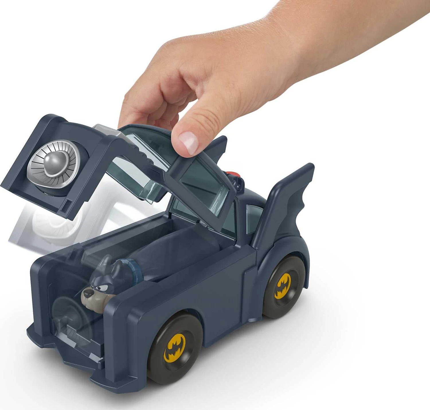 MATTEL Fisher-Price DC League Of Super-Pets Ace Mit Batmobile-Jet Im Set 3 MATTEL Fisher-Price DC League Of Super-Pets Ace Mit Batmobile-Jet Im Set – Bild 3