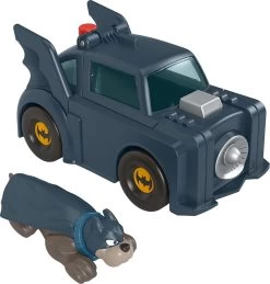 MATTEL Fisher-Price DC League Of Super-Pets Ace Mit Batmobile-Jet Im Set