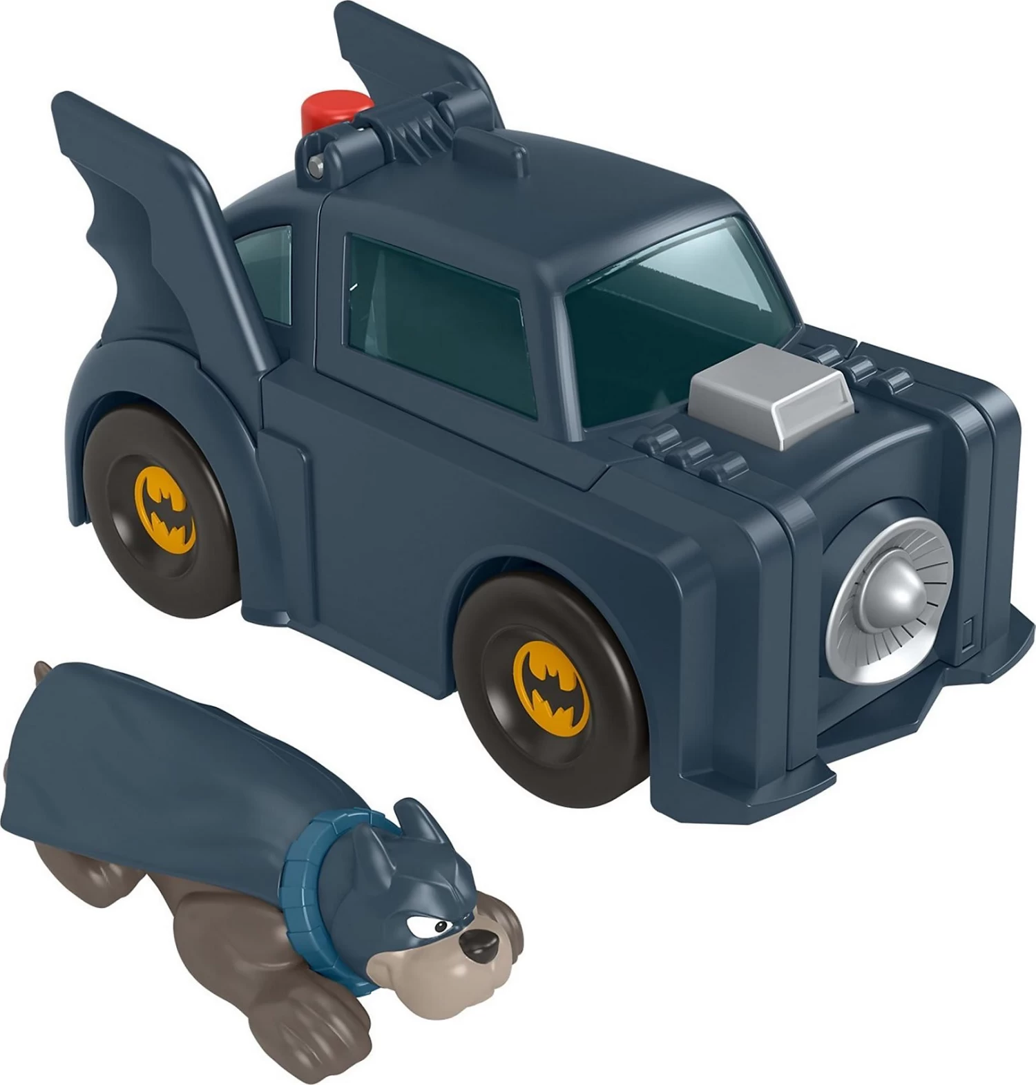 MATTEL Fisher-Price DC League Of Super-Pets Ace Mit Batmobile-Jet Im Set 1 MATTEL Fisher-Price DC League Of Super-Pets Ace Mit Batmobile-Jet Im Set