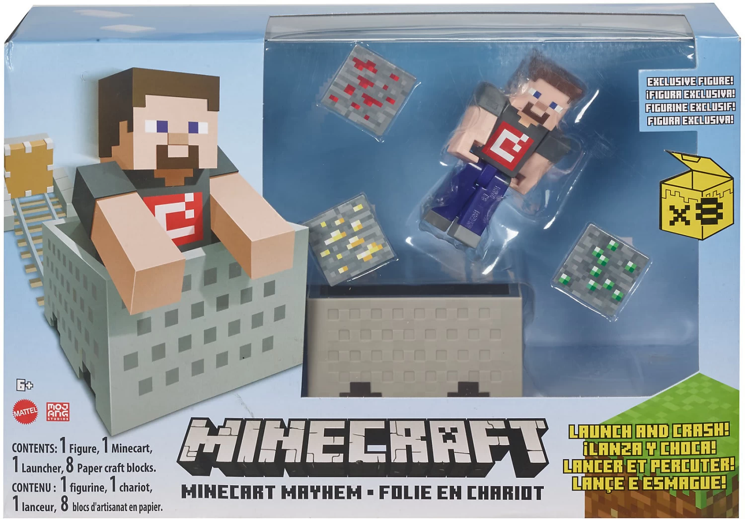MATTEL Minecraft Minecart Mayhem Spielset Mit Steve-Figur Und Zubehör 6 MATTEL Minecraft Minecart Mayhem Spielset Mit Steve-Figur Und Zubehör – Bild 6