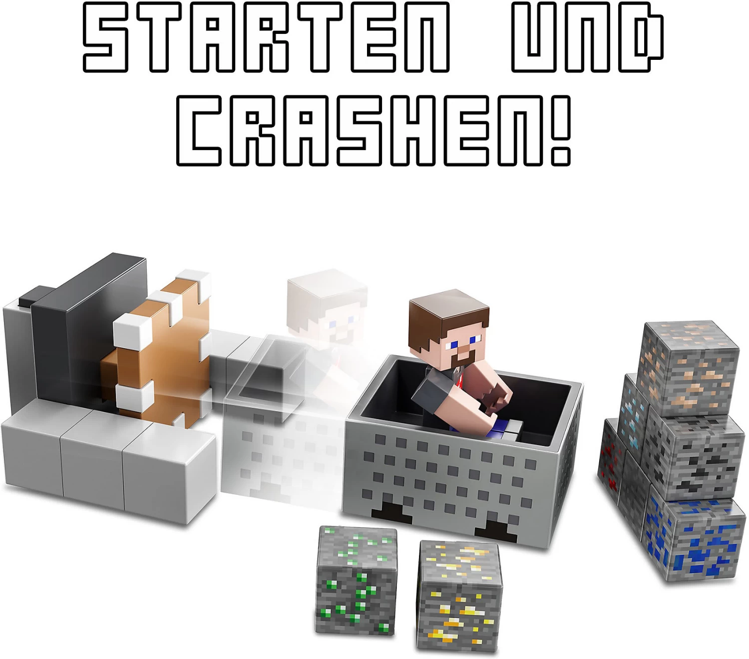 MATTEL Minecraft Minecart Mayhem Spielset Mit Steve-Figur Und Zubehör 9 MATTEL Minecraft Minecart Mayhem Spielset Mit Steve-Figur Und Zubehör – Bild 9