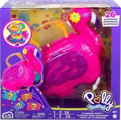 MATTEL Polly Pocket Flamingo-Party Spielset -Schleich Store mattel polly pocket flamingo party spielset 4