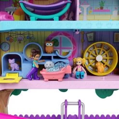 MATTEL Polly Pocket Tierparty Baumhaus Spiel-Set Inkl. 2 Figuren Inkl. Zubehör -Schleich Store mattel polly pocket tierparty baumhaus spiel set inkl 2 figuren inkl zubehor 2