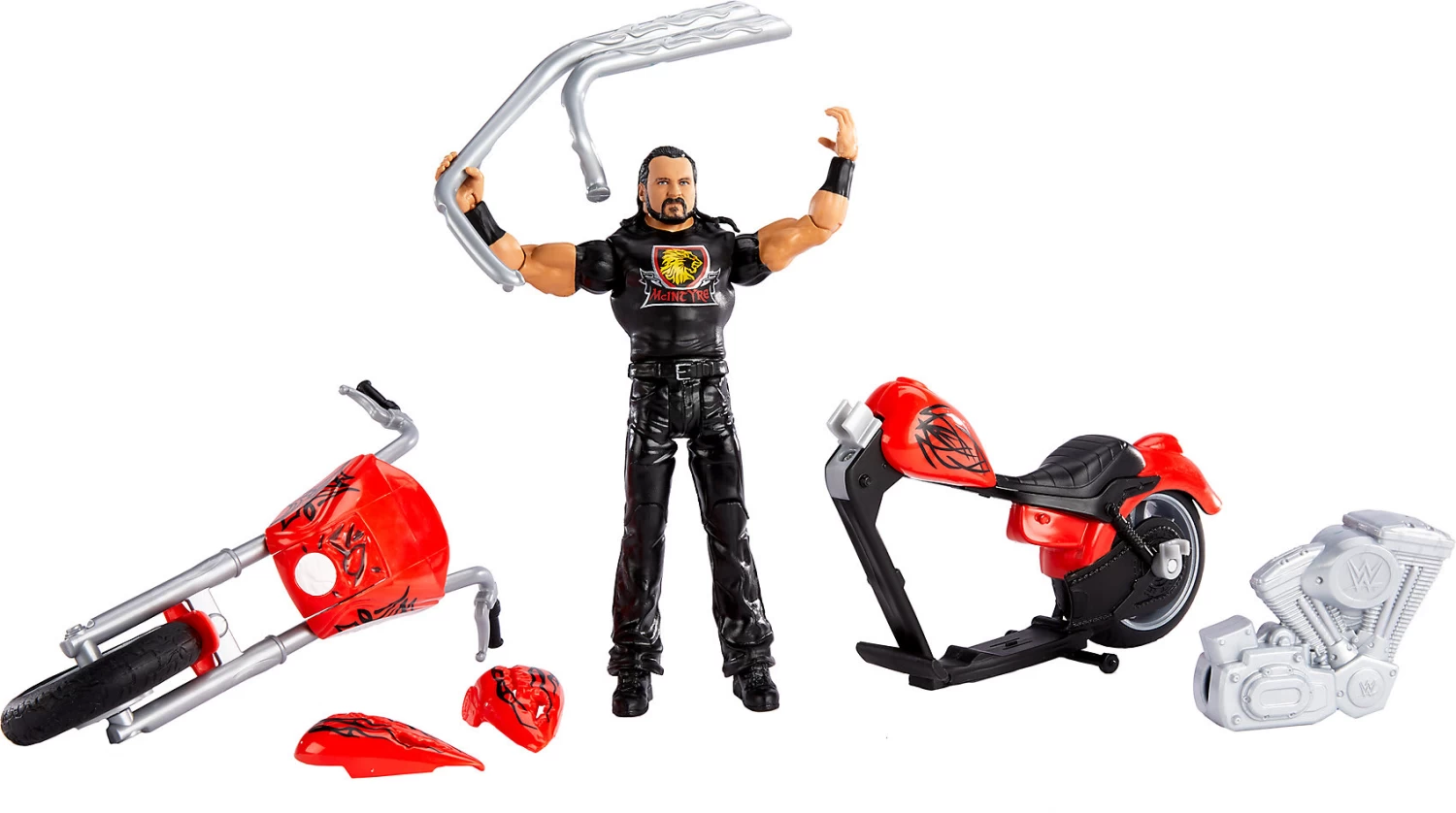 MATTEL WWE Wrekkin’ Slam Cycle Motorrad Mit Drew McIntyre Actionfigur 3 MATTEL WWE Wrekkin’ Slam Cycle Motorrad Mit Drew McIntyre Actionfigur – Bild 3