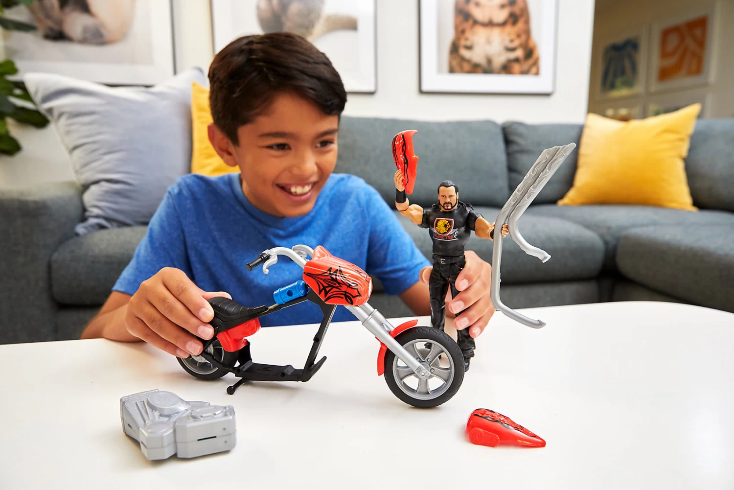 MATTEL WWE Wrekkin’ Slam Cycle Motorrad Mit Drew McIntyre Actionfigur 5 MATTEL WWE Wrekkin’ Slam Cycle Motorrad Mit Drew McIntyre Actionfigur – Bild 5
