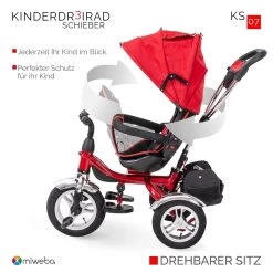 Dreirad KS07 In Rot -Schleich Store miweba dreirad ks07 in rot 2