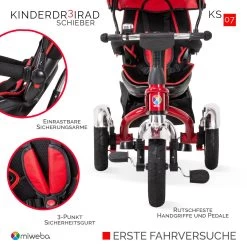 Dreirad KS07 In Rot -Schleich Store miweba dreirad ks07 in rot 3