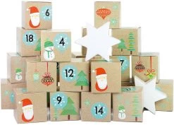 Adventskalender Kisten Bedruckt - Weihnachtsmann