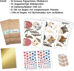 Adventskalender Tüten Gestanzt - Pferde -Schleich Store papierdrachen adventskalender tuten gestanzt pferde 2