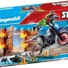 Playmobil 70553 Stuntshow Motorrad Mit Feuerwand