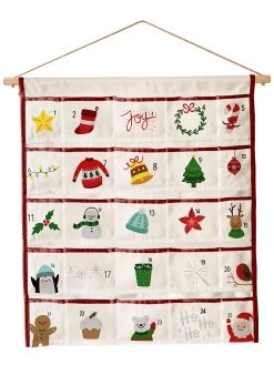 Adventskalender "Christmas" In Creme/ Bunt - (L)75 X (B)65 Cm